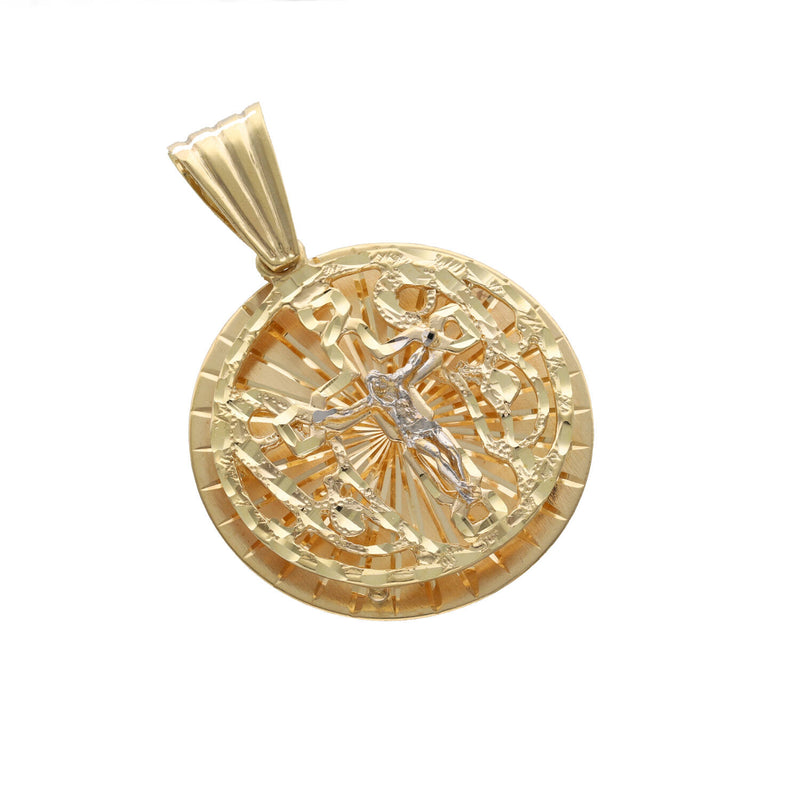 10 Karat Gold Nugget Style Jesus Christ Crucifix Medal