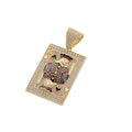 10 Karat Gold King of Black Spades Card Charm