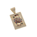10 Karat Gold King of Black Spades Card Charm