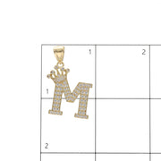 Initial M Gold Pendant
