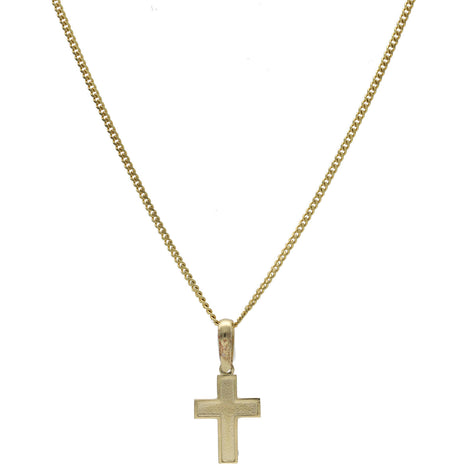 10 Karat Gold Cross Cuban Necklace Set