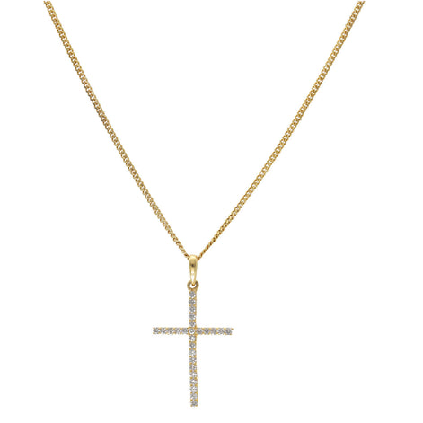 10 Karat Gold Diamond Cross Cuban Set