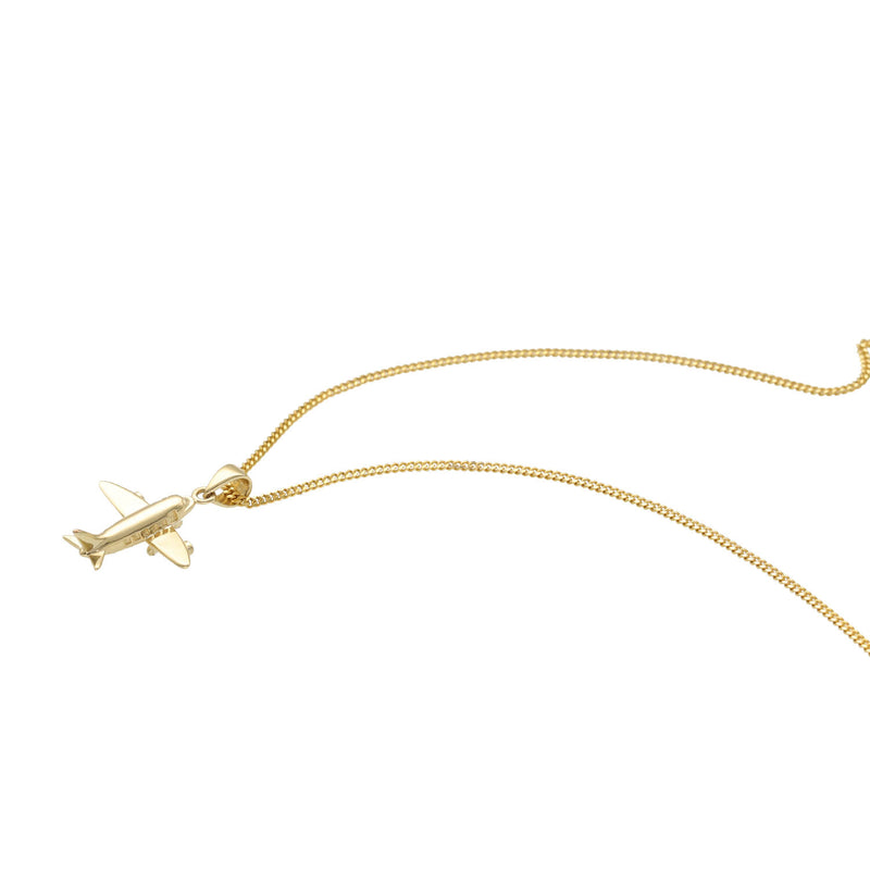 14 Karat Gold Airplane Chain Necklace