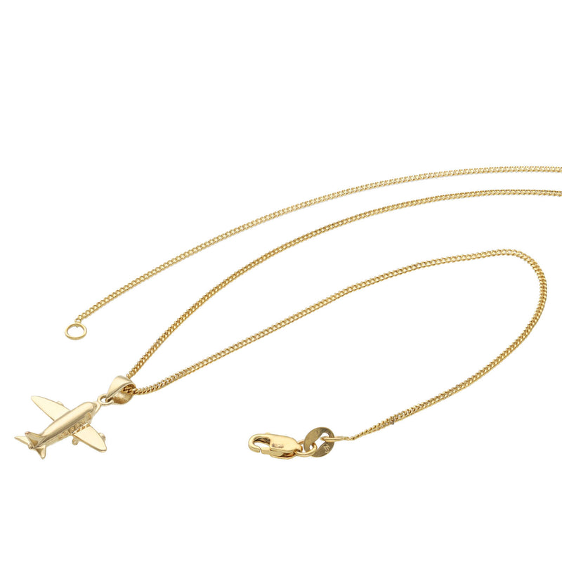 14 Karat Gold Airplane Chain Necklace