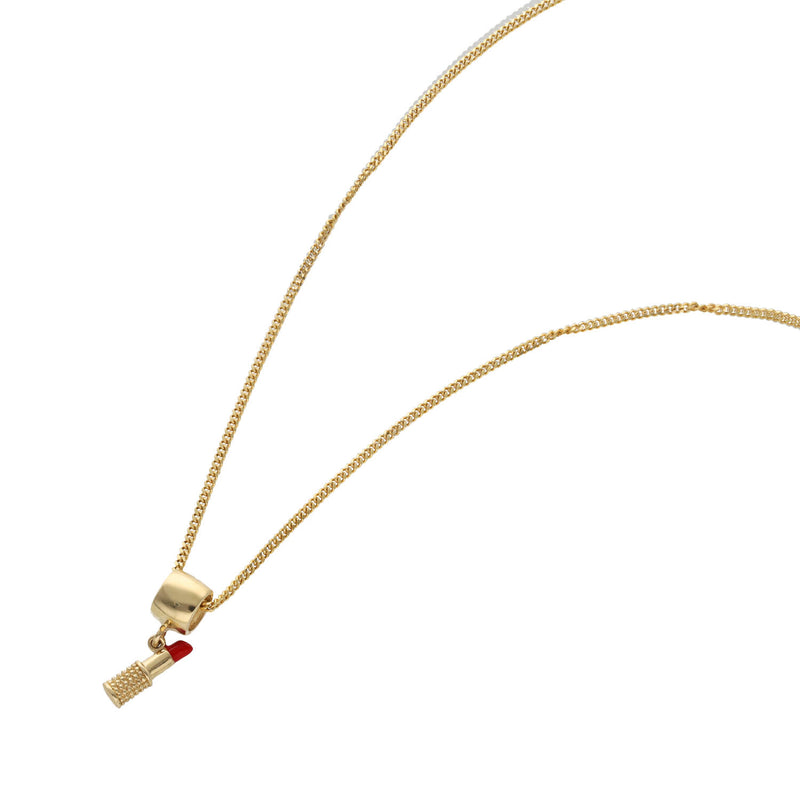 14 Karat Gold Lipstick Necklace Chain