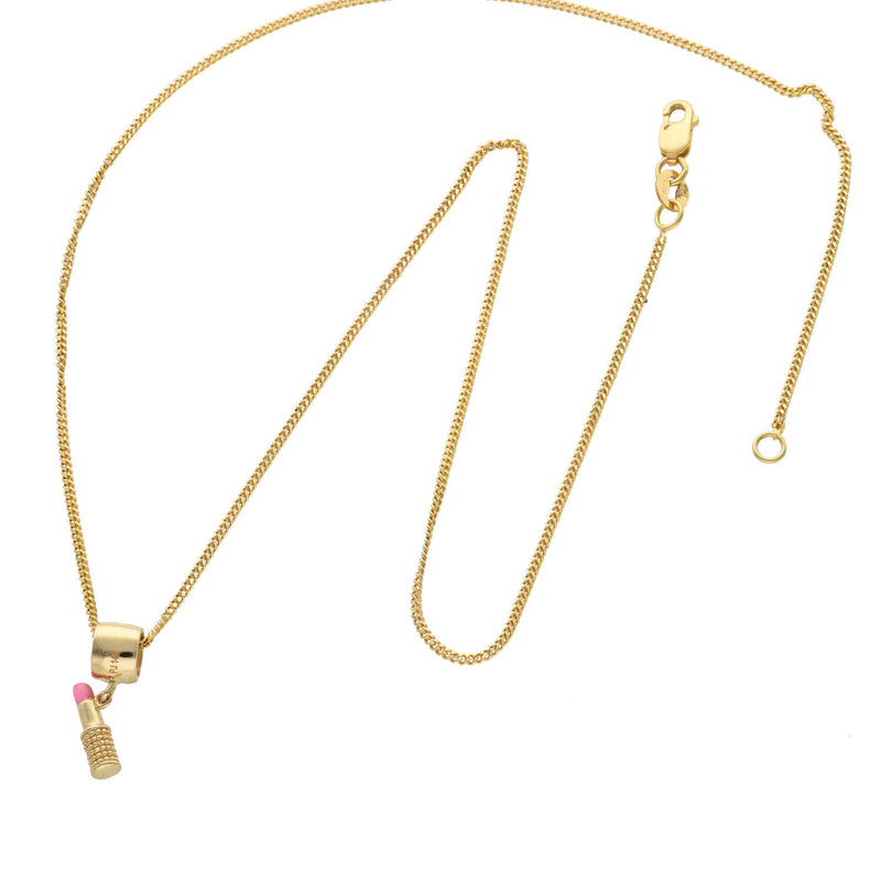 14 Karat Gold Lipstick Necklace Chain