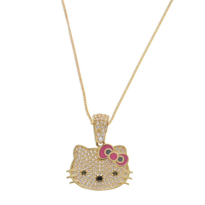 14 Karat Gold Kitty Cuban Set