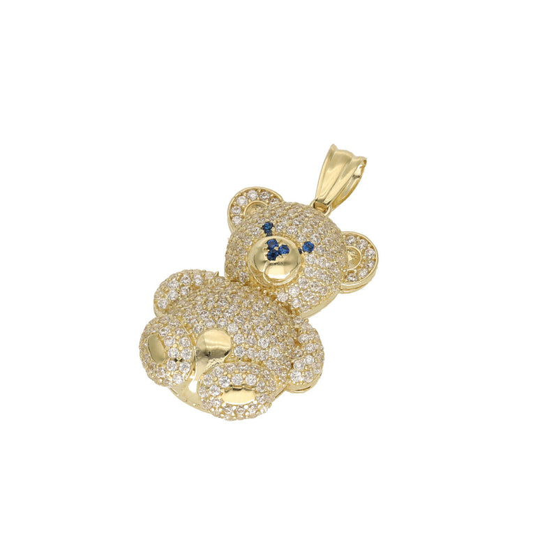 10 Karat Gold & CZ Teddy Bear Charm