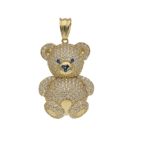 10 Karat Gold & CZ Teddy Bear Charm