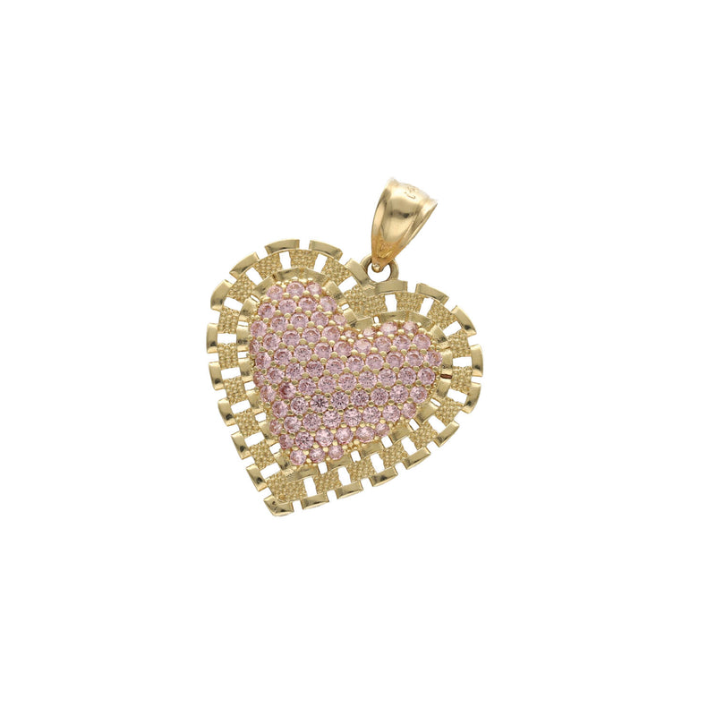 10 Karat Gold & Cz Heart Charm