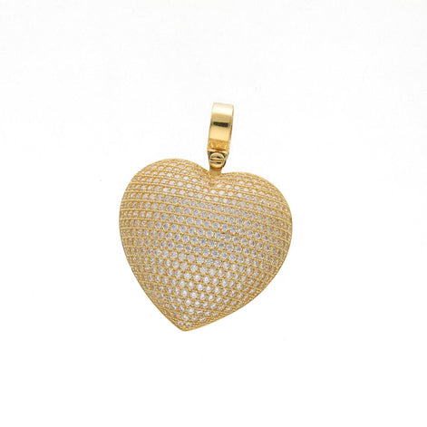 Gold & cz Heart Charm