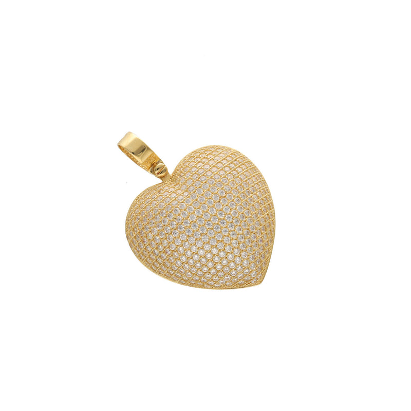  14 Karat Gold & cz Heart Charm