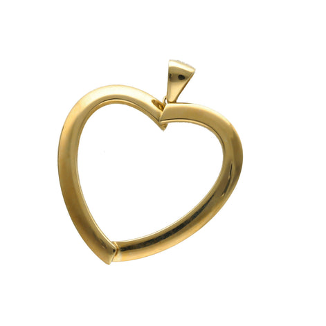 Real Gold Plain Heart Charm