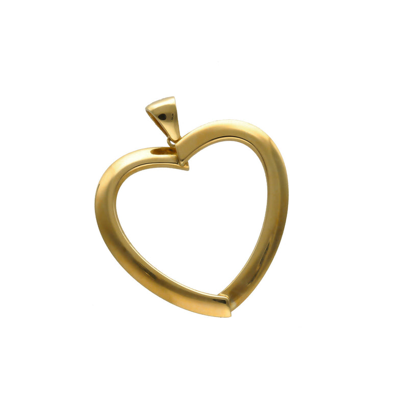 Real Gold Plain Heart Charm