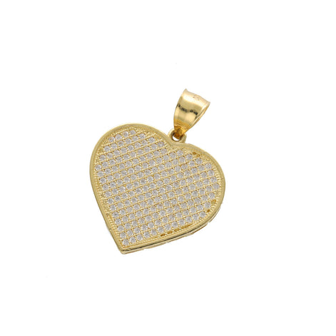 10 Karat Gold & Cz Heart Charm
