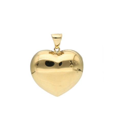 14 Karat Gold Textured  Pumped Heart charm