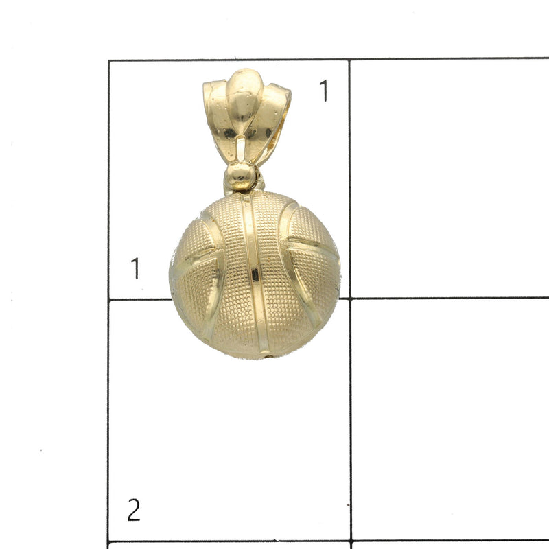 10 Karat Gold Basketball Charm W:6.3