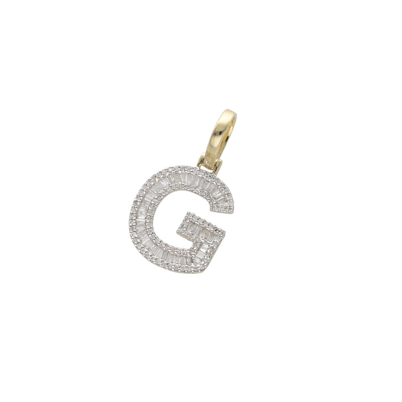 10 Karat Gold Diamond Initial " G " Charm