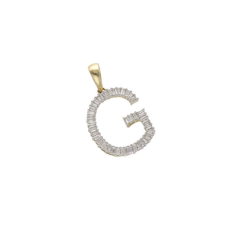 10 Karat Gold Diamond Initial " G " Charm