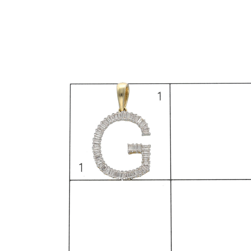 10 Karat Gold Diamond Initial " G " Charm
