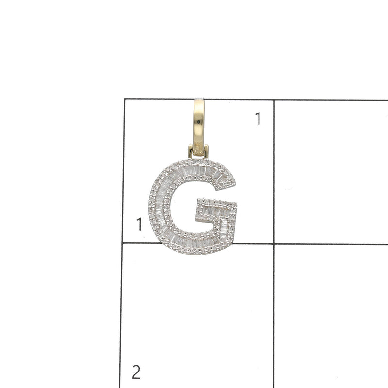 10 Karat Gold Diamond Initial " G " Charm