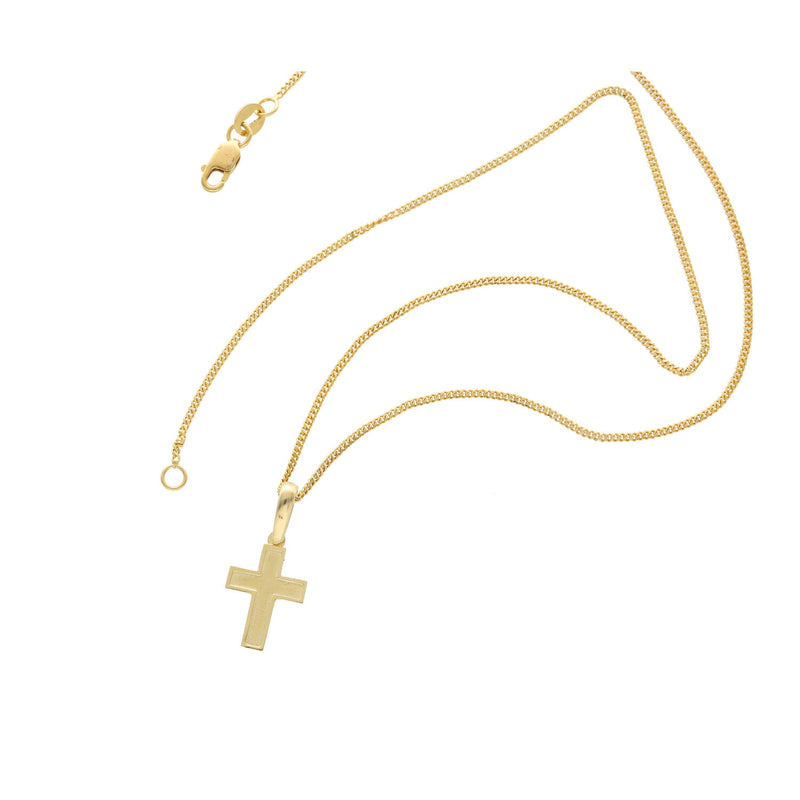 10 Karat Gold Cross Cuban Necklace Set