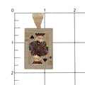 10 Karat Gold King of Black Spades Card Charm