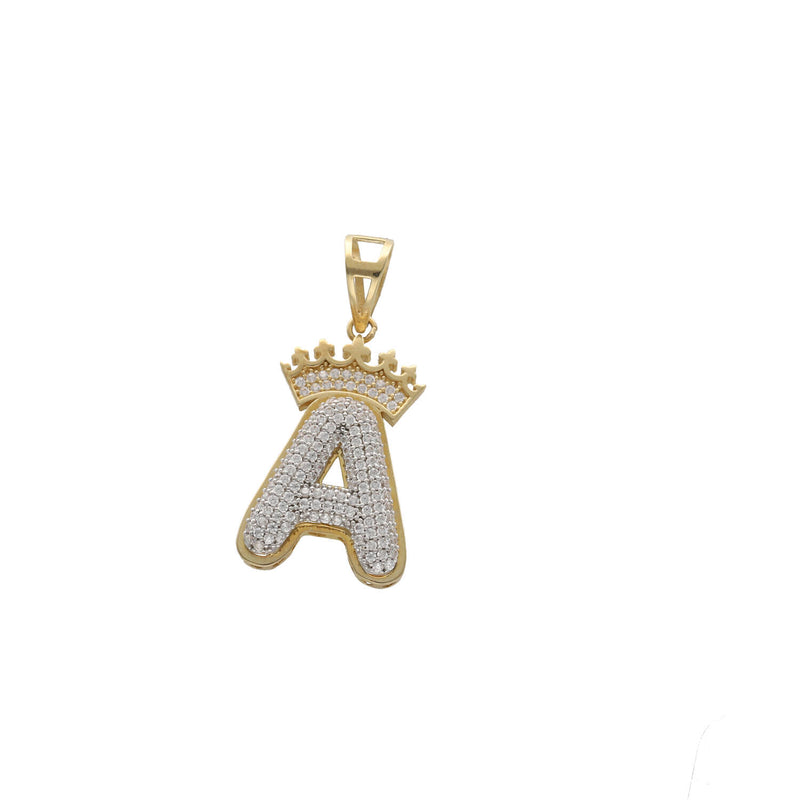 10 Karat Gold Initial Crown Charm