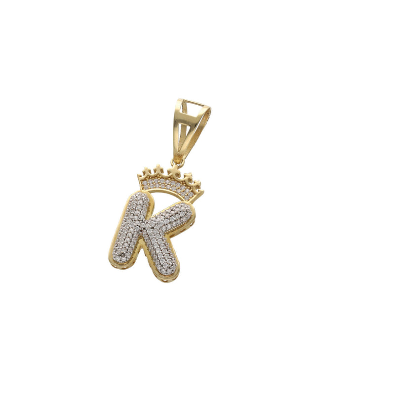 10 Karat Gold Initial Crown Charm