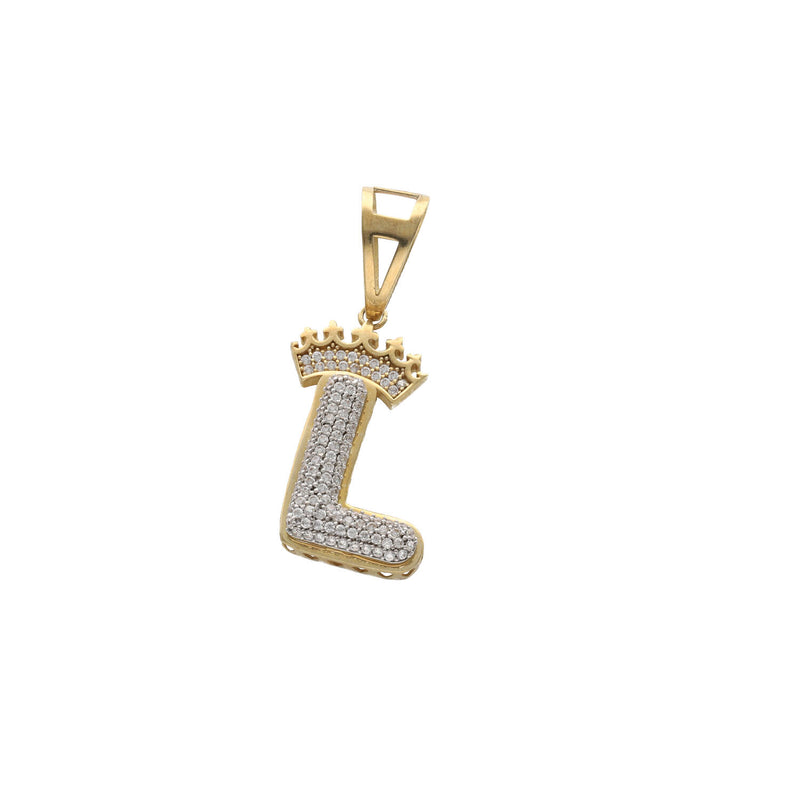 10 Karat Gold Initial Crown Charm