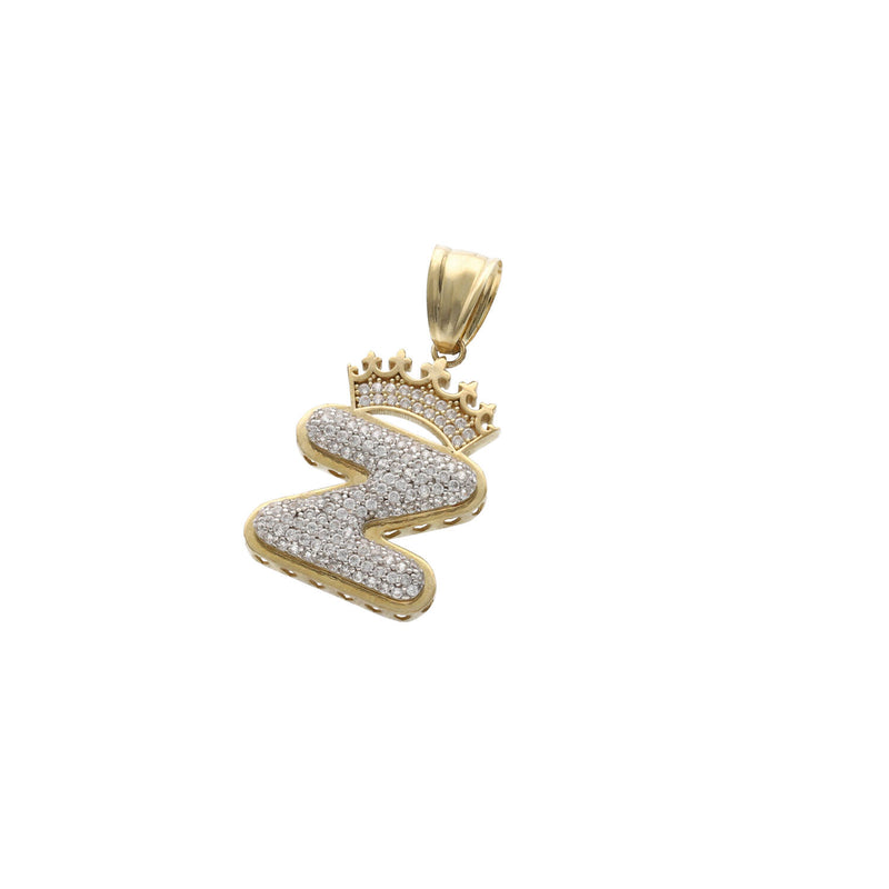 10 Karat Gold Initial Crown Charm