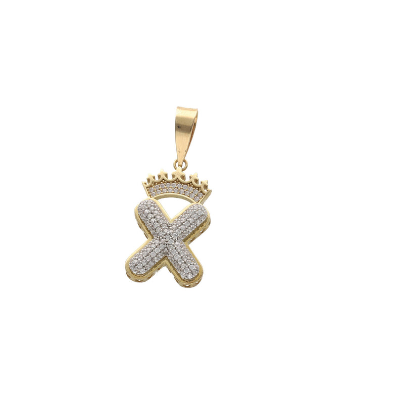 10 Karat Gold Initial Crown Charm