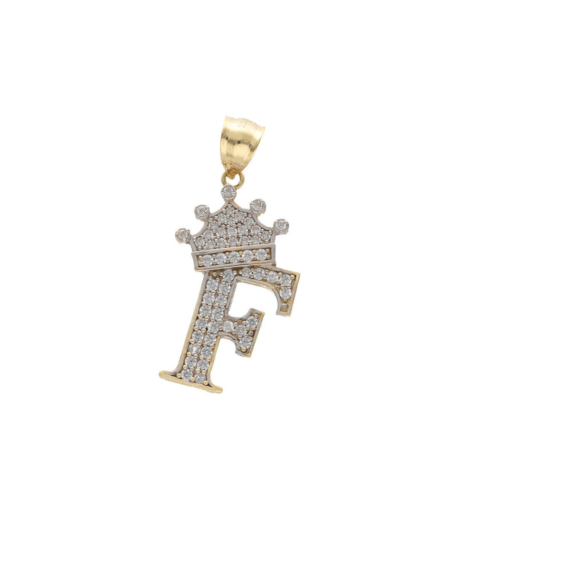 10 Karat Gold Initial Crown Charm