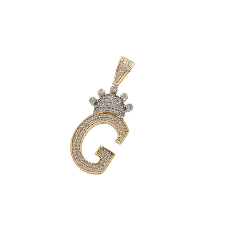 10 Karat Gold Initial Crown Charm