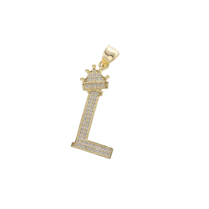 10 Karat Gold Initial Crown Charm