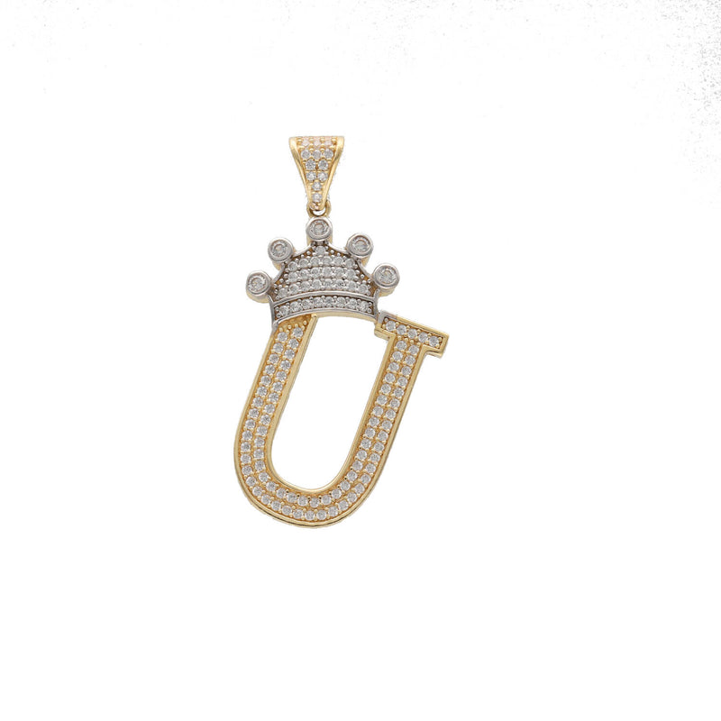 10 Karat Gold Initial Crown Charm