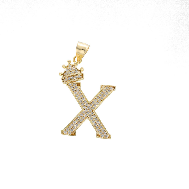 10 Karat Gold Initial Crown Charm