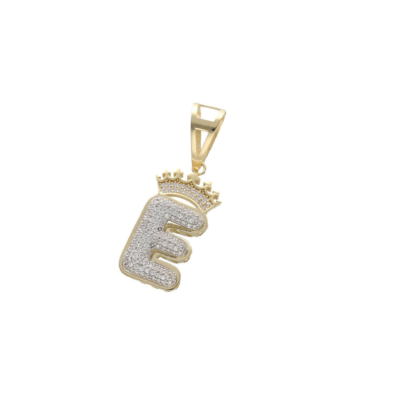 10 Karat Gold Initial Crown Charm