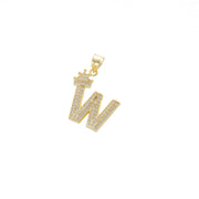 Letter W Gold Pendant