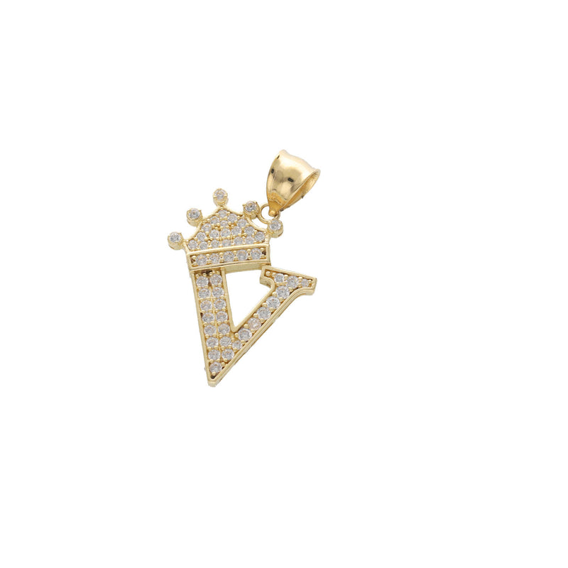 Gold Initial V Pendant