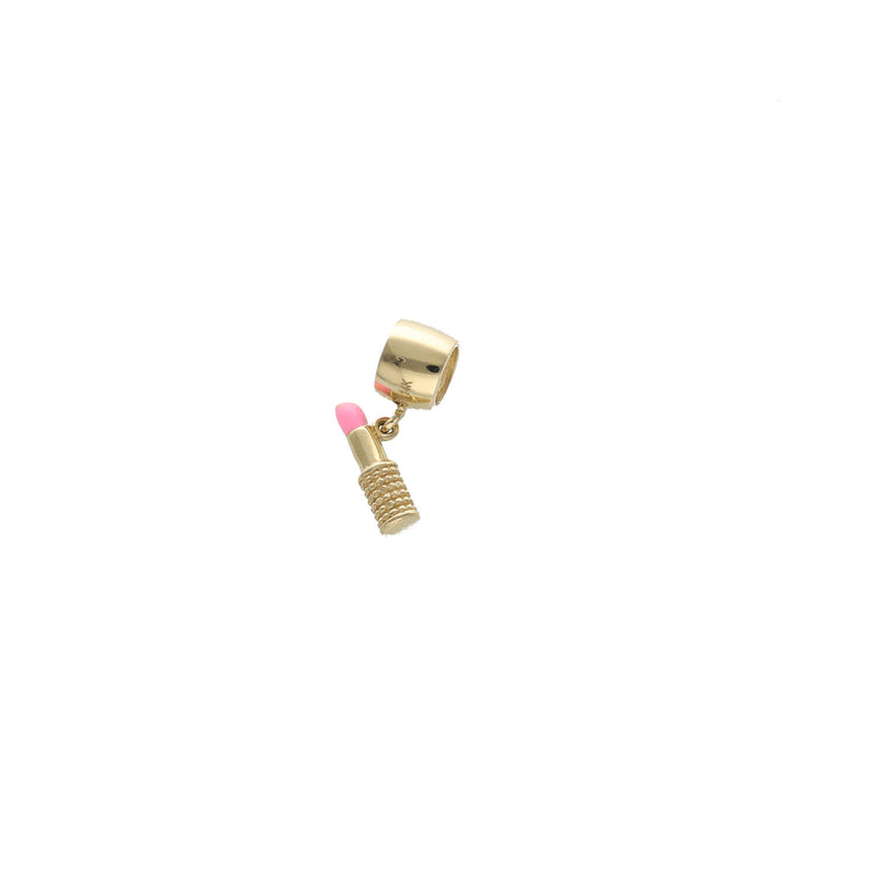 14 Karat Gold Lipstick Pendant Charm