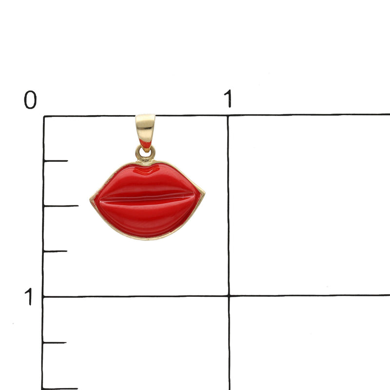 14 Karat Gold Lips Charm