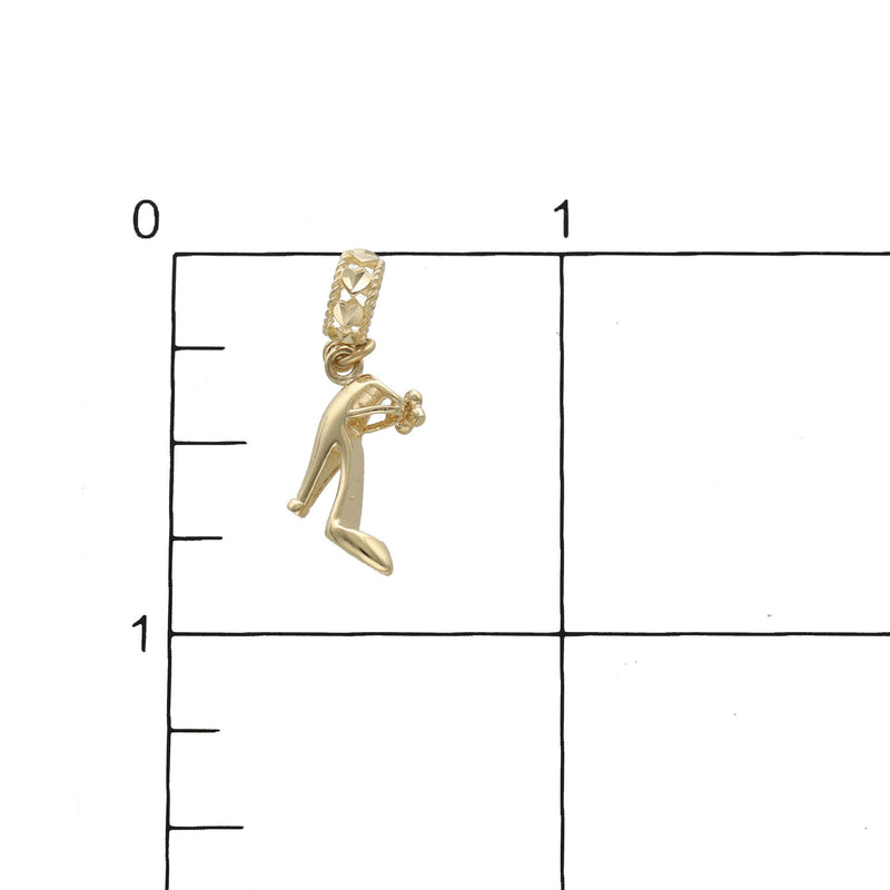 14 Karat Gold Heel Pendant Charm