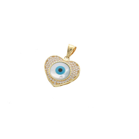 14 Karat Gold Heart Eye Charm