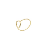 Chic 14 Karat Gold Open Circle Slim band, featuring a minimalist and modern 2025 jewelry design, set against a white background.