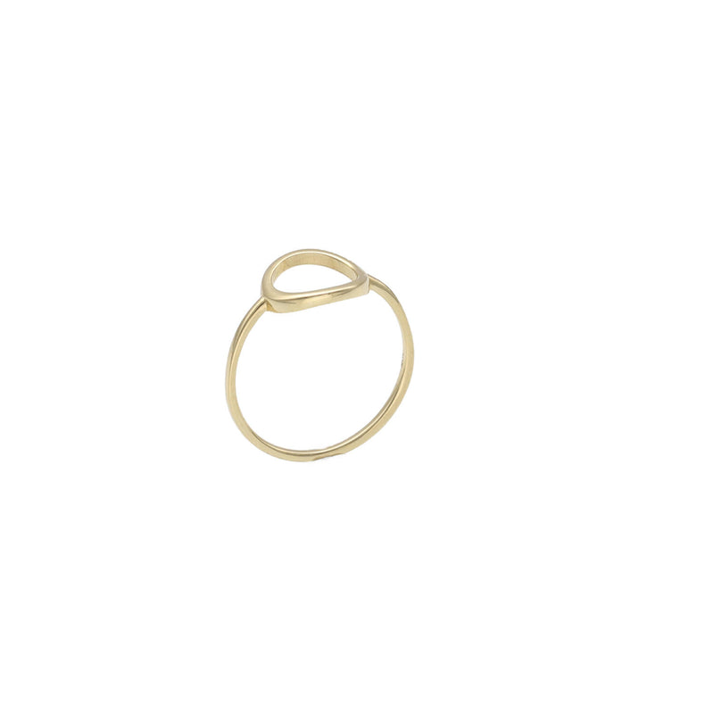 Chic 14 Karat Gold Open Circle ring, featuring a minimalist and modern 2025 jewelry design, set against a white background.
