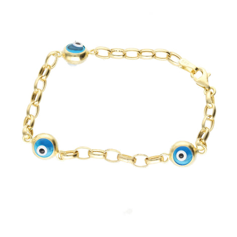 14 Karat Gold Rolo Eye Bracelet 3x6
