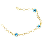 14 Karat Gold Rolo Eye Bracelet 3x6