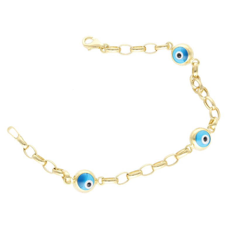 14 Karat Gold Rolo Eye Bracelet 3x6