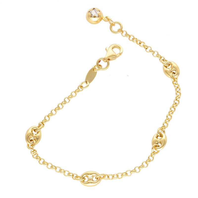14K Gold Rolo Puff Children Bra 5x6